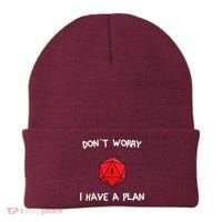 Dont Worry I Have A Plan Roleplaying Dice D20 Game Master Beanie thumb 0