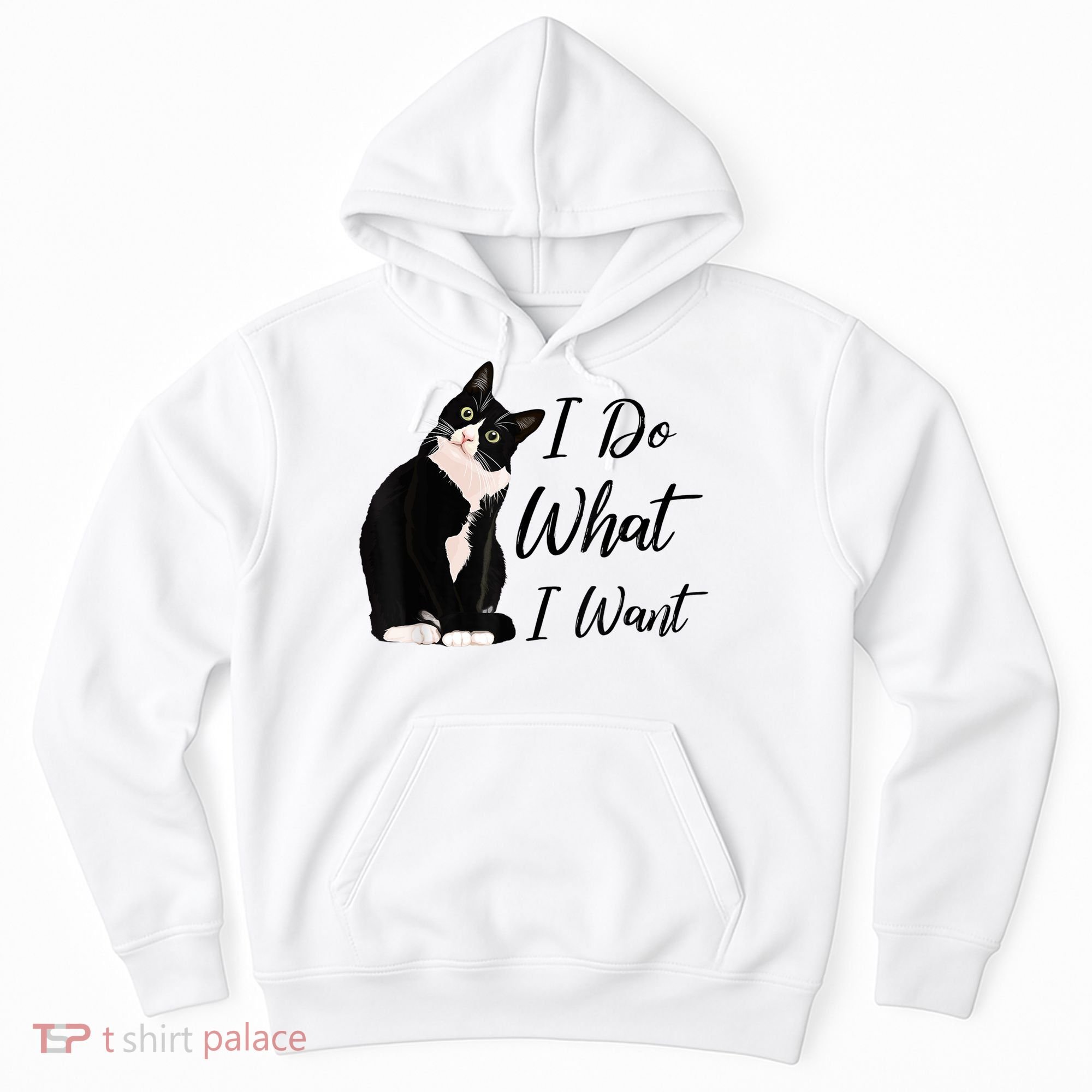 Do What I Want Tuxedo Cat Mom Cute Funny Graphic TShirt Hoodie