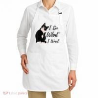 Do What I Want Tuxedo Cat Mom Cute Funny Graphic TShirt Apron thumb 2