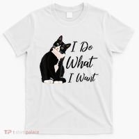 Do What I Want Tuxedo Cat Mom Cute Funny Graphic TShirt T-Shirt thumb 0