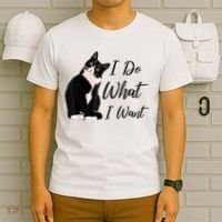 Do What I Want Tuxedo Cat Mom Cute Funny Graphic TShirt T-Shirt thumb 6