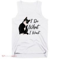 Do What I Want Tuxedo Cat Mom Cute Funny Graphic TShirt Tank Top thumb 0