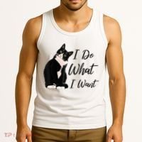 Do What I Want Tuxedo Cat Mom Cute Funny Graphic TShirt Tank Top thumb 3