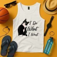 Do What I Want Tuxedo Cat Mom Cute Funny Graphic TShirt Tank Top thumb 4