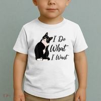 Do What I Want Tuxedo Cat Mom Cute Funny Graphic TShirt Toddler T-Shirt thumb 2