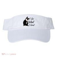 Do What I Want Tuxedo Cat Mom Cute Funny Graphic TShirt Visor thumb 0