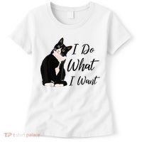 Do What I Want Tuxedo Cat Mom Cute Funny Graphic TShirt Women's T-Shirt thumb 0