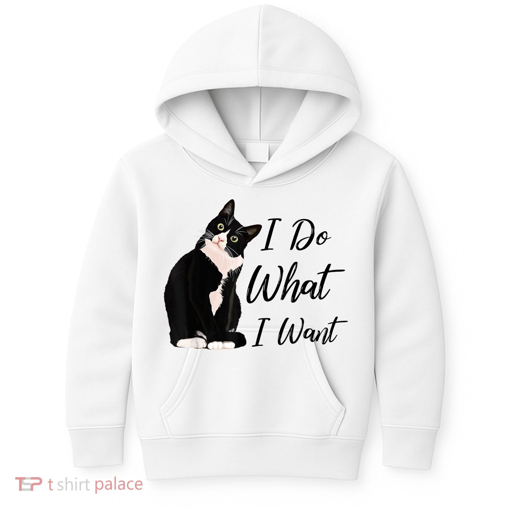 Do What I Want Tuxedo Cat Mom Cute Funny Graphic TShirt Kids Hoodie