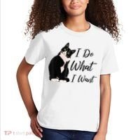 Do What I Want Tuxedo Cat Mom Cute Funny Graphic TShirt Kids T-Shirt thumb 2