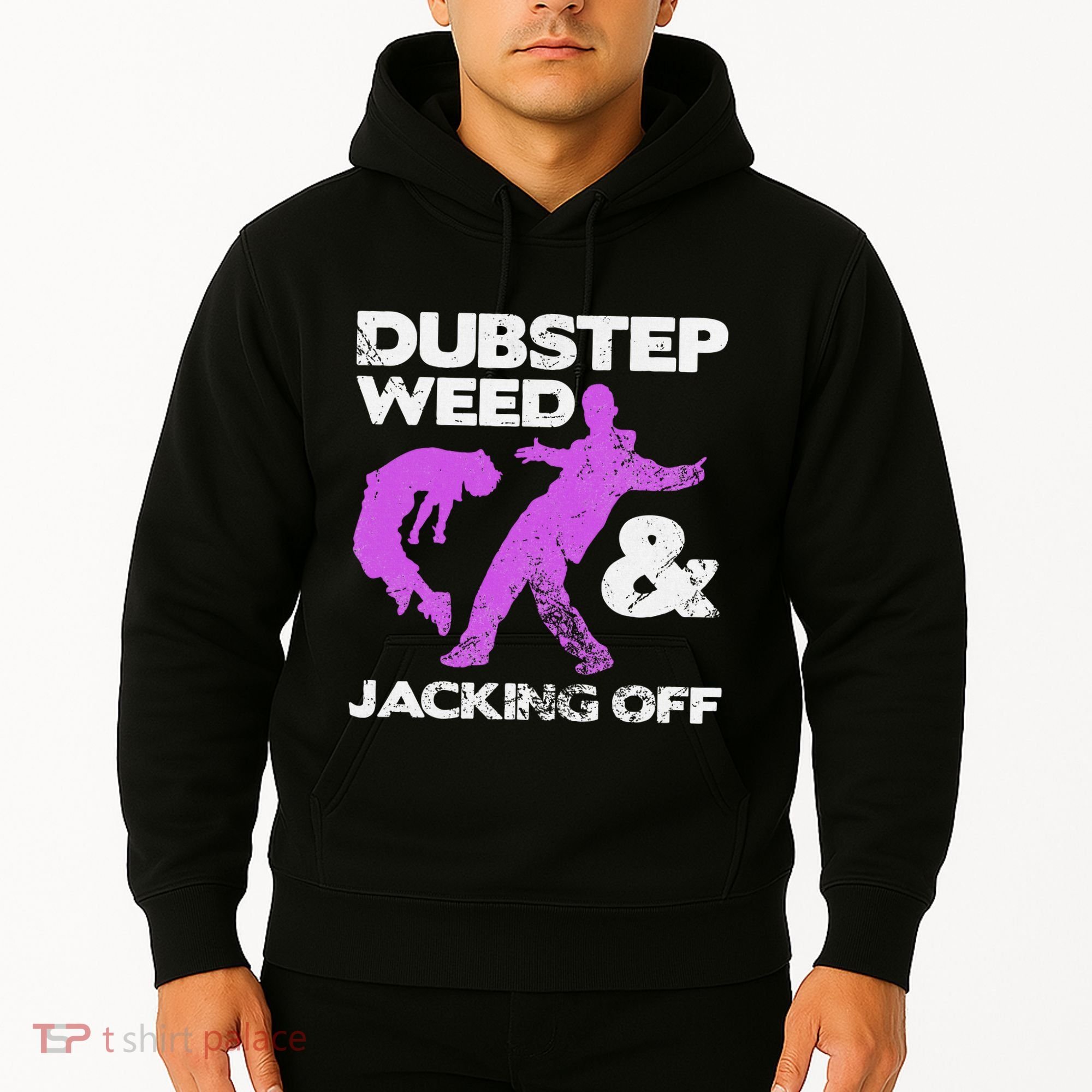 Dubstep Weed & Jacking Off Techno Rave Edm Festival Grunge Hoodie