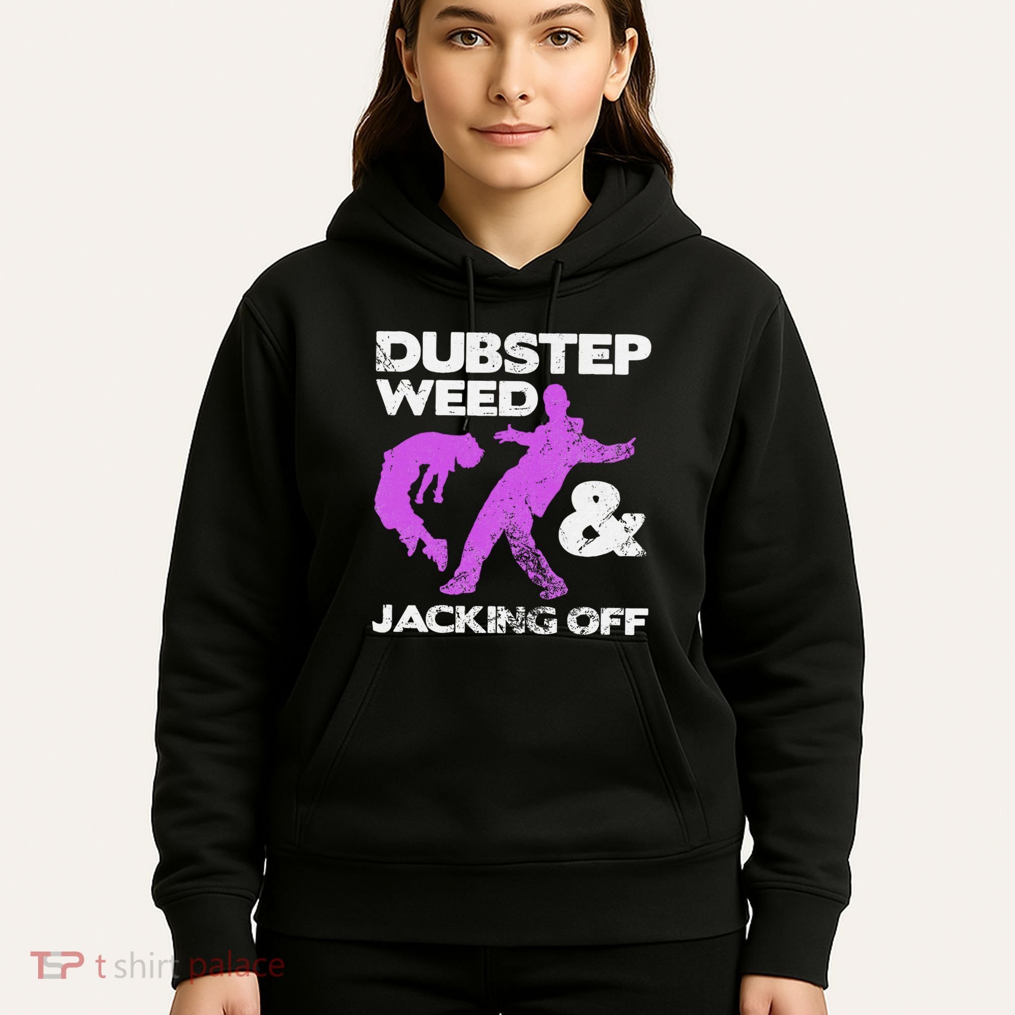 Dubstep Weed & Jacking Off Techno Rave Edm Festival Grunge Hoodie
