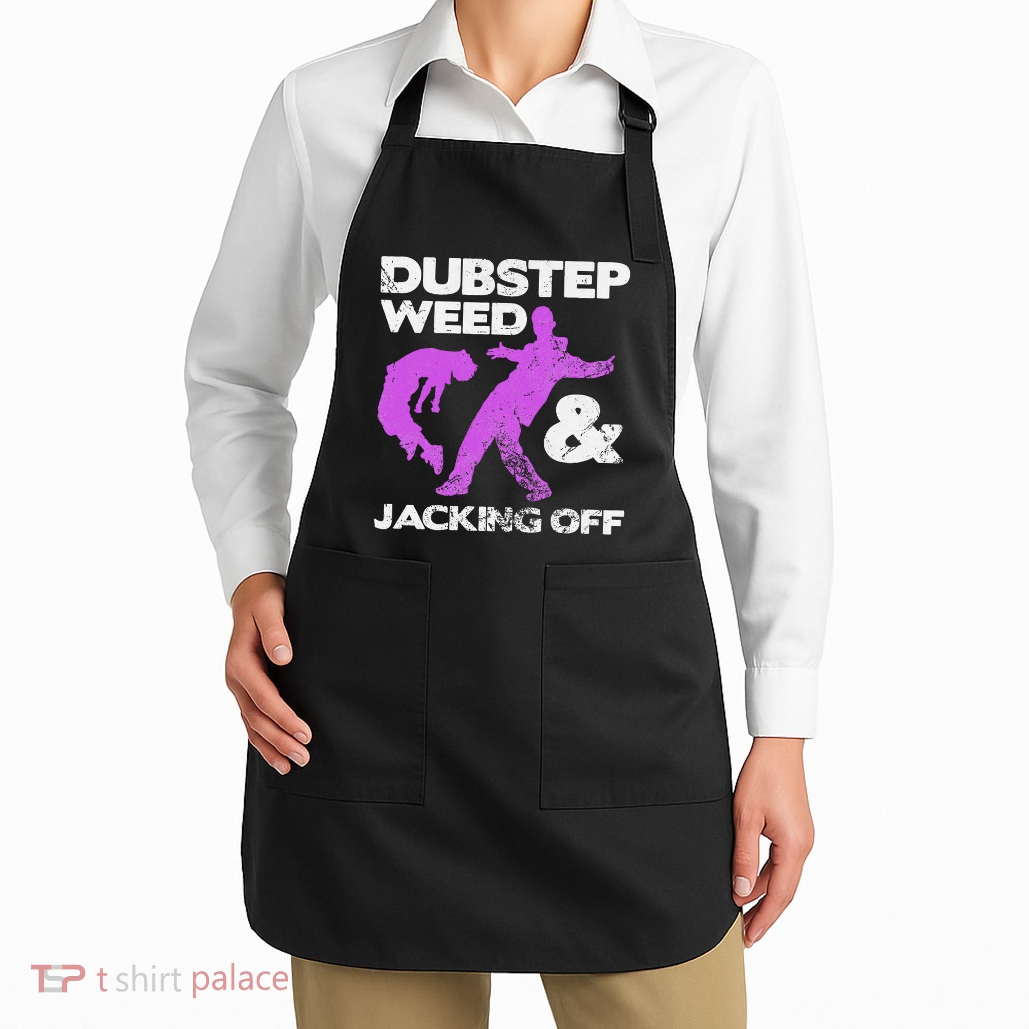 Dubstep Weed & Jacking Off Techno Rave Edm Festival Grunge Apron