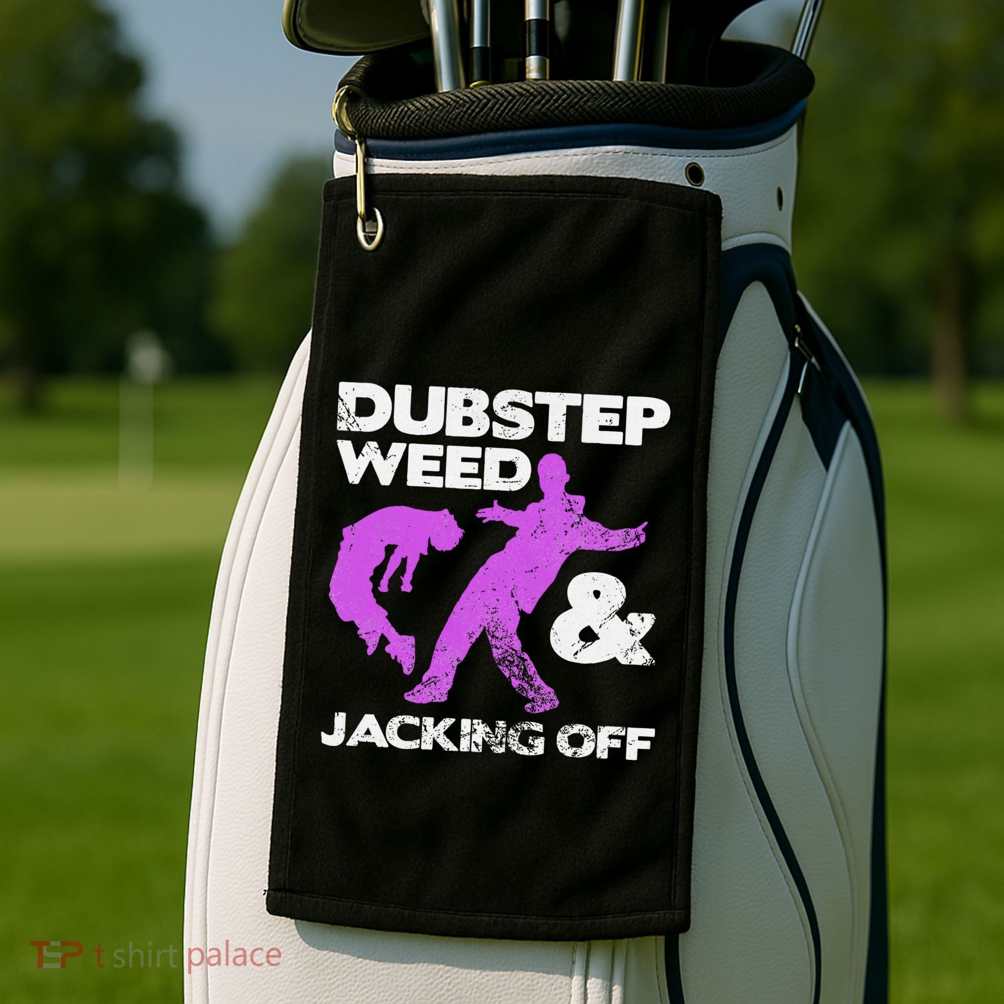 Dubstep Weed & Jacking Off Techno Rave Edm Festival Grunge Golf Towel