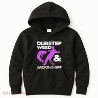 Dubstep Weed & Jacking Off Techno Rave Edm Festival Grunge Kids Hoodie thumb 0