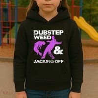 Dubstep Weed & Jacking Off Techno Rave Edm Festival Grunge Kids Hoodie thumb 3