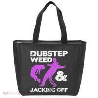 Dubstep Weed & Jacking Off Techno Rave Edm Festival Grunge Tote Bag thumb 0