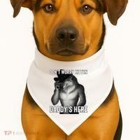DonT Worry Kitten DaddyS Here USA-Made Doggie Bandana thumb 1