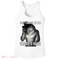 DonT Worry Kitten DaddyS Here Ladies PosiCharge Competitor Racerback Tank thumb 0