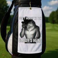DonT Worry Kitten DaddyS Here Golf Towel thumb 2