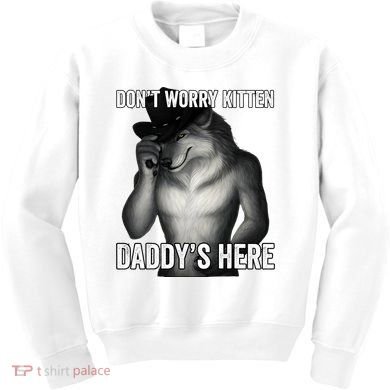 DonT Worry Kitten DaddyS Here Kids Sweatshirt