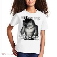 DonT Worry Kitten DaddyS Here Kids T-Shirt thumb 2