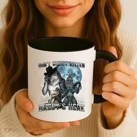 Don't Worry Kitten Daddy's Here Alpha Wolf Coffee Mug thumb 3
