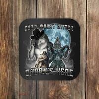 Don't Worry Kitten Daddy's Here Alpha Wolf Coaster thumb 0