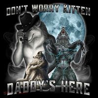 Don't Worry Kitten Daddy's Here Alpha Wolf Coaster thumb 2