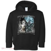 Don't Worry Kitten Daddy's Here Alpha Wolf Toddler Hoodie thumb 0