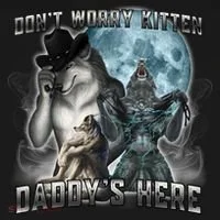 Don't Worry Kitten Daddy's Here Alpha Wolf Toddler Hoodie thumb 2