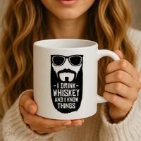 I Drink Whiskey And I Know Things Coffee Mug thumb 3