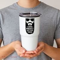 I Drink Whiskey And I Know Things Tumbler thumb 2