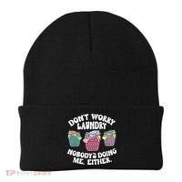 Don't Worry Laundry Nobody's Doing Me Either Funny Premium Beanie thumb 0