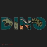 Dino Word Logo 7 Panel Mesh Trucker Snapback Hat thumb 2