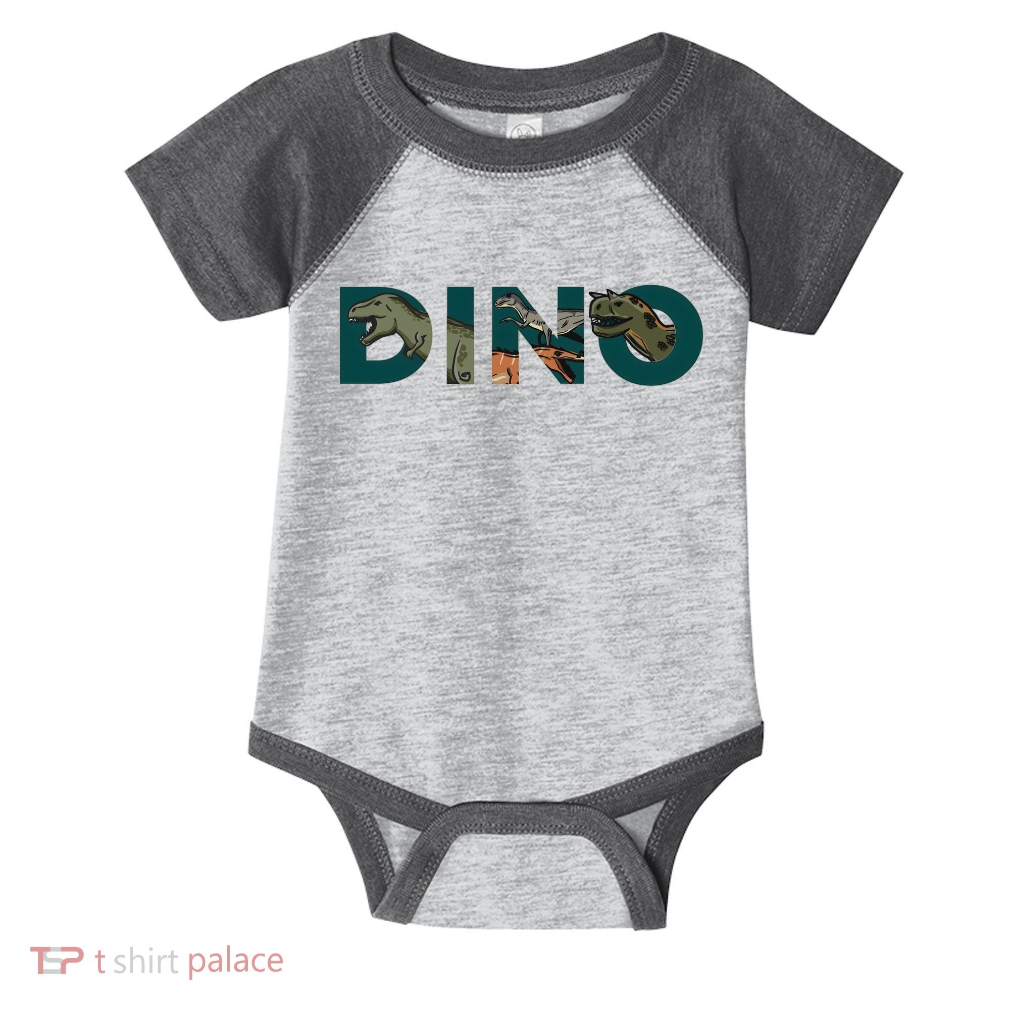 Dino Word Logo Infant Baby Jersey Bodysuit