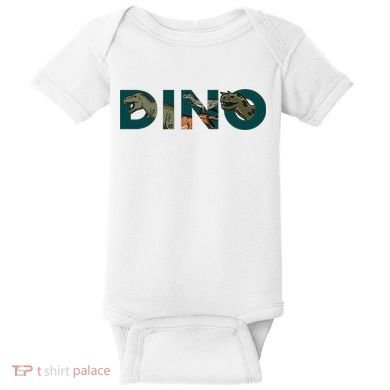 Dino Word Logo Baby Bodysuit