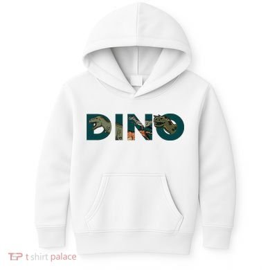 Dino Word Logo Kids Hoodie
