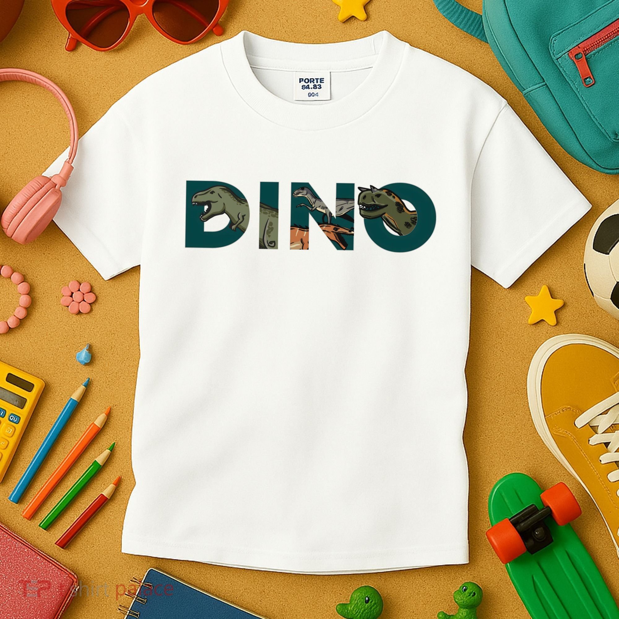 Dino Word Logo Kids T-Shirt