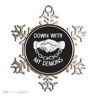 Down With My Demons Deal Handshake Aesthetic Humour Goth Ornament thumb 0