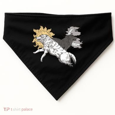 Double Wolf Moon Sun USA-Made Doggie Bandana