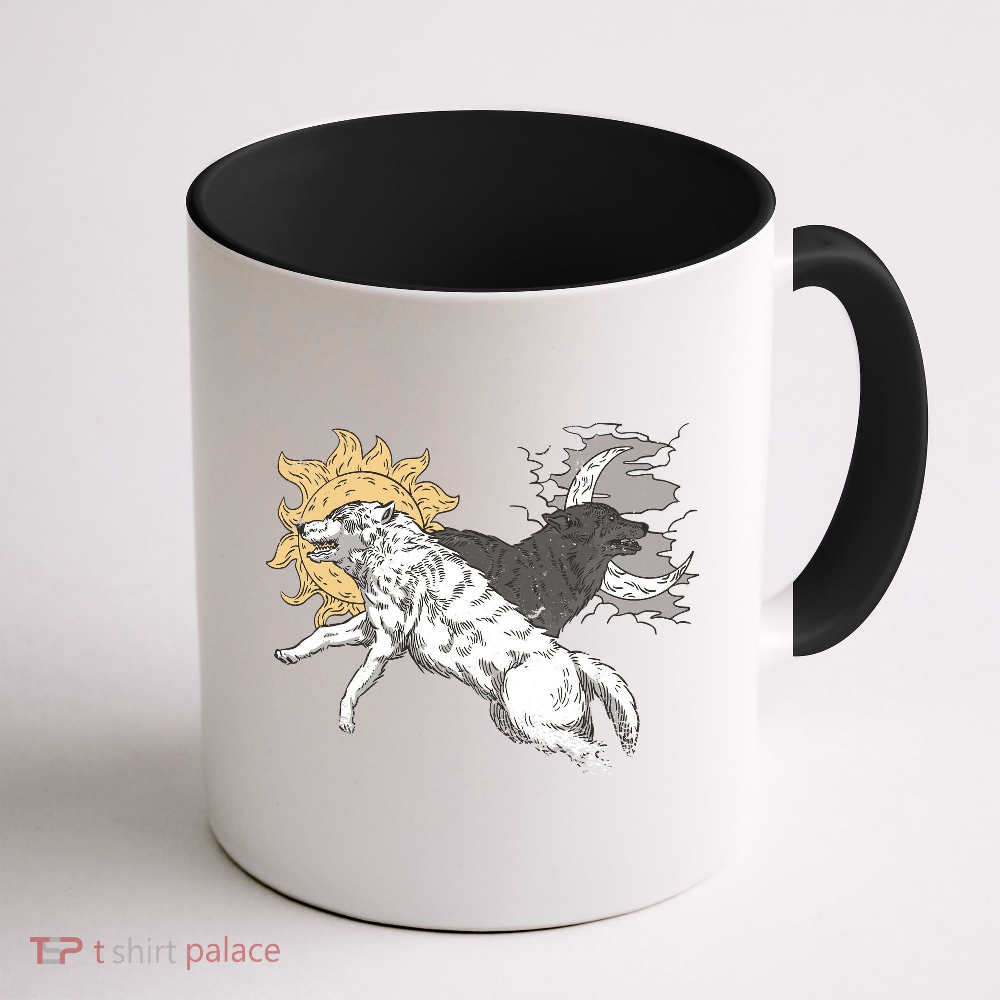Double Wolf Moon Sun Coffee Mug