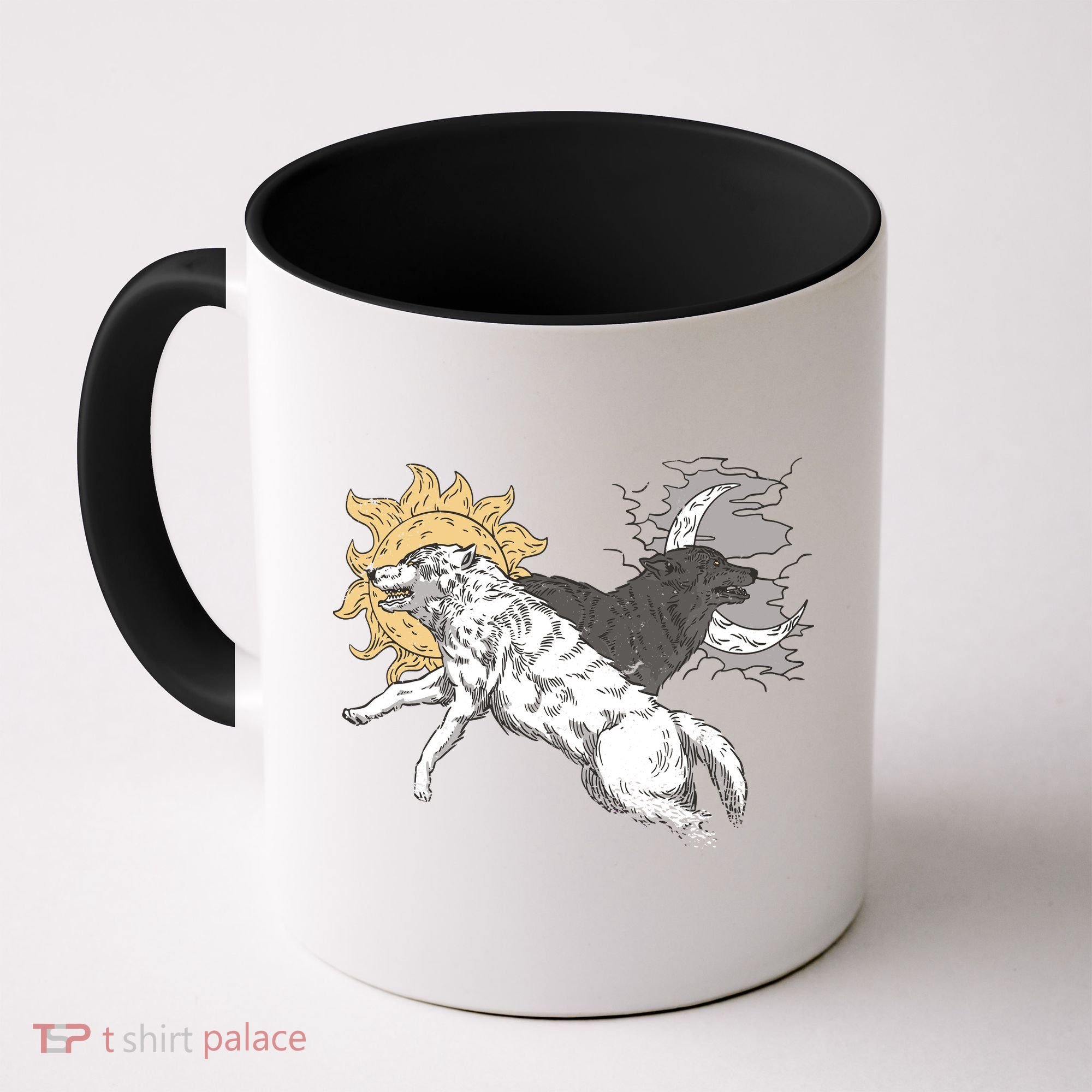 Double Wolf Moon Sun Coffee Mug