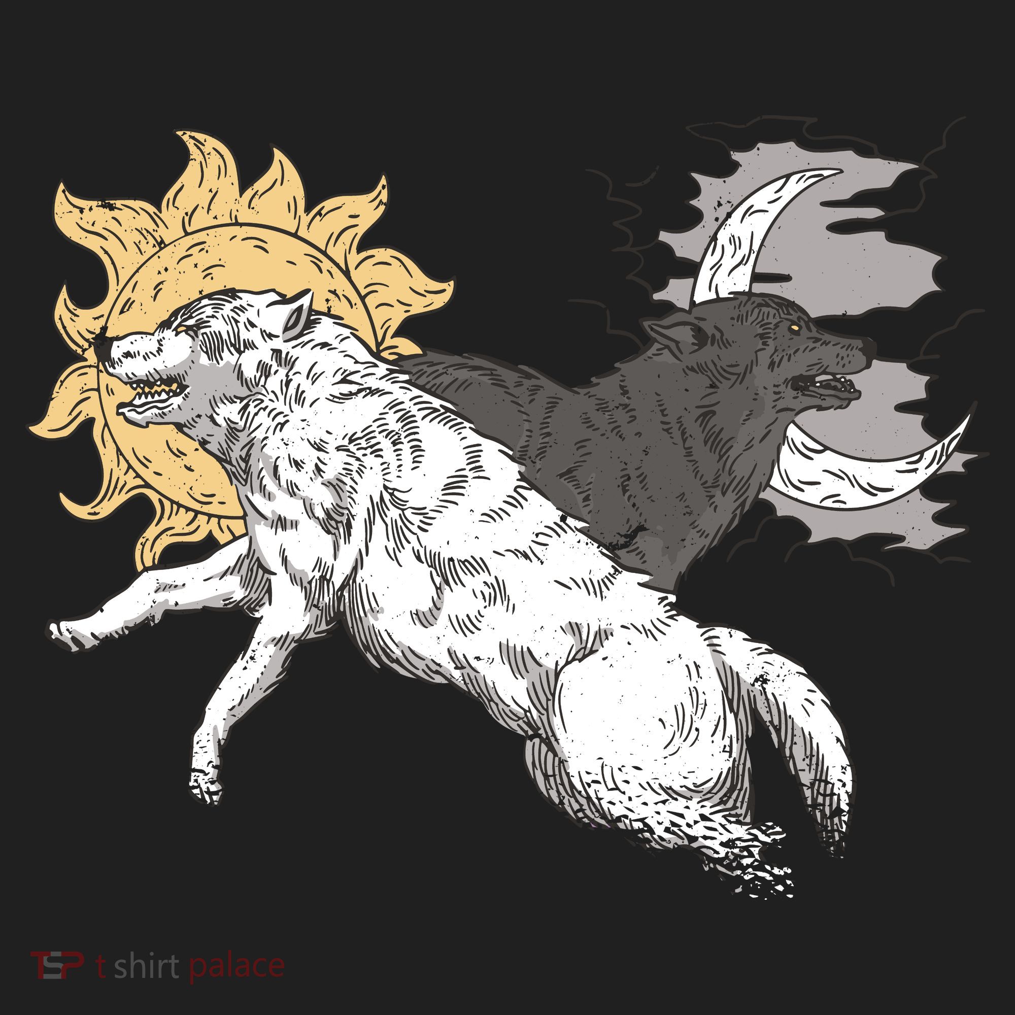 Double Wolf Moon Sun Tumbler