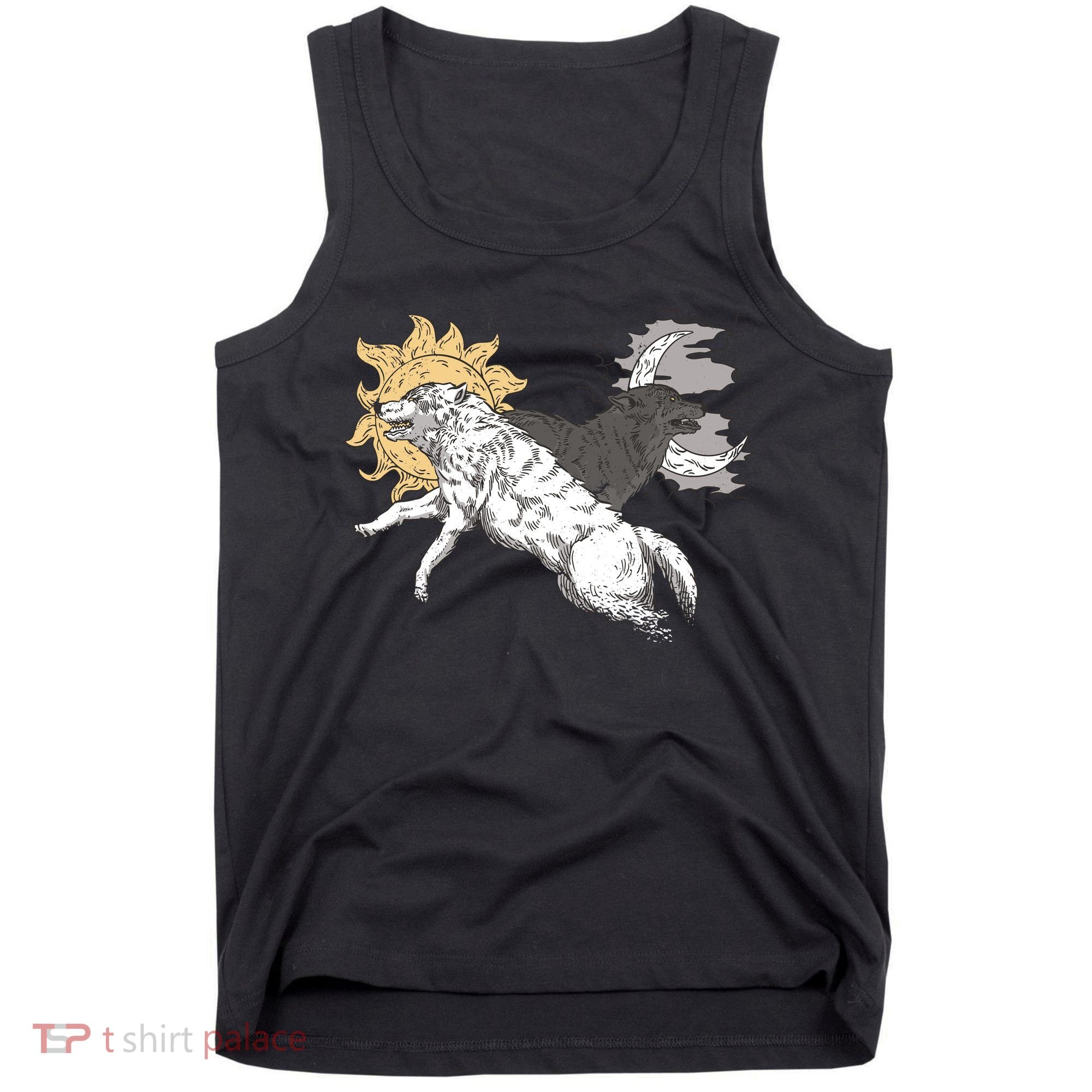 Double Wolf Moon Sun Tank Top