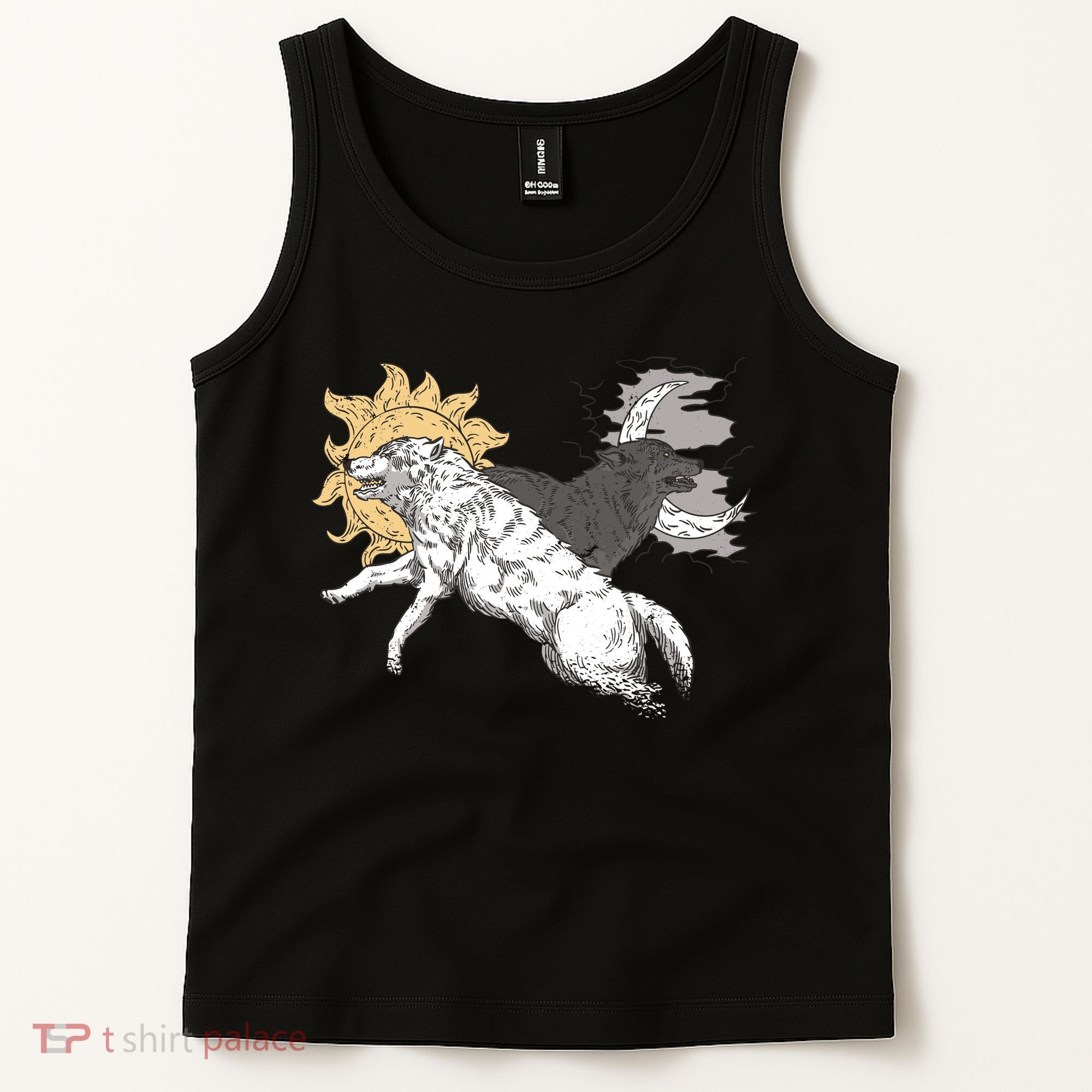 Double Wolf Moon Sun Tank Top