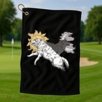 Double Wolf Moon Sun Golf Towel thumb 1