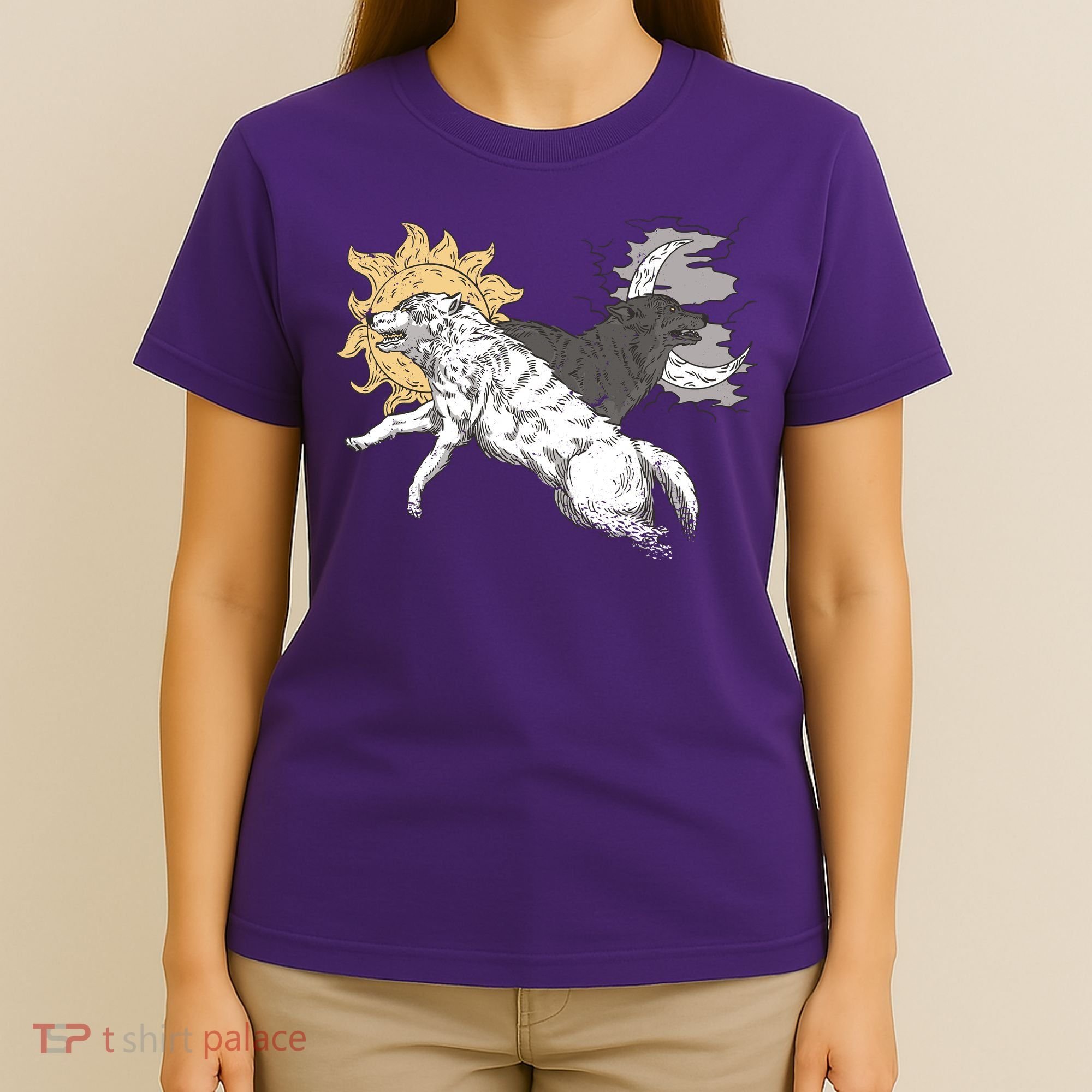 Double Wolf Moon Sun T-Shirt