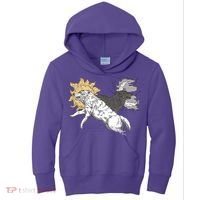 Double Wolf Moon Sun Kids Hoodie thumb 0