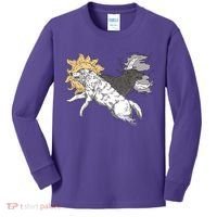 Double Wolf Moon Sun Kids Long Sleeve Shirt thumb 0
