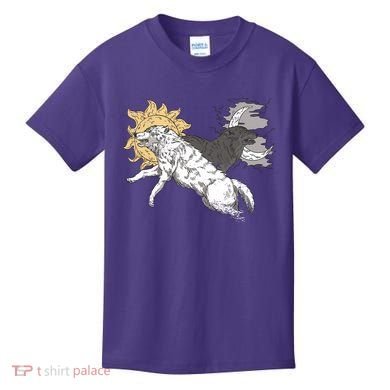 Double Wolf Moon Sun Kids T-Shirt